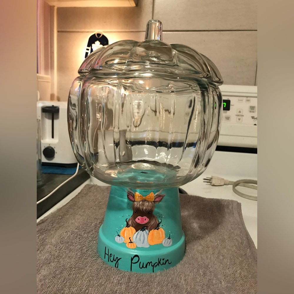 Hey pumpkin cookie jar/candy jar